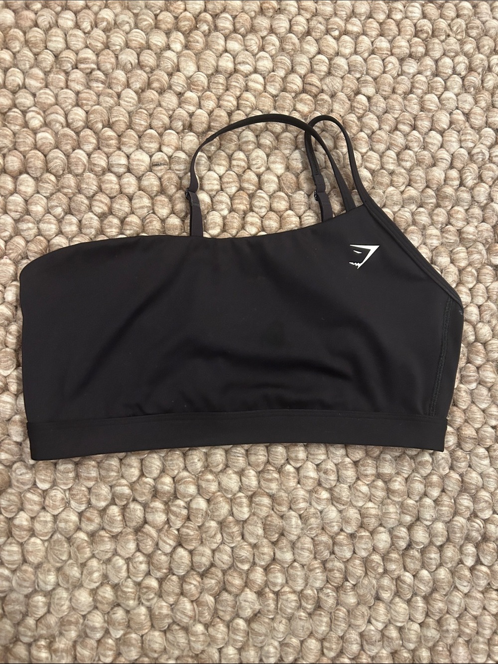 Gymshark Asymmetric Strappy Sports Bra in Black